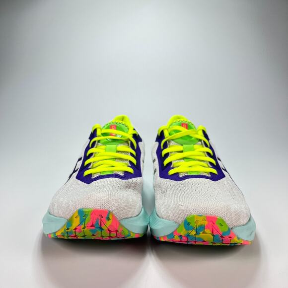 ASICS Dynablast 2 White Neon Green Athletic Comfort Running Shoes Women Size 7.5 - Picture 3 of 10